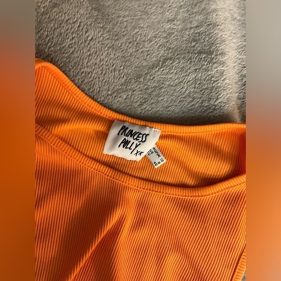 *Princess Polly Size 8 Orange mini ribbed crop tank - Picture 4 of 5